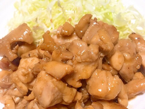 焼くだけ簡単！コロコロ☆鶏のガリバタポン焼き